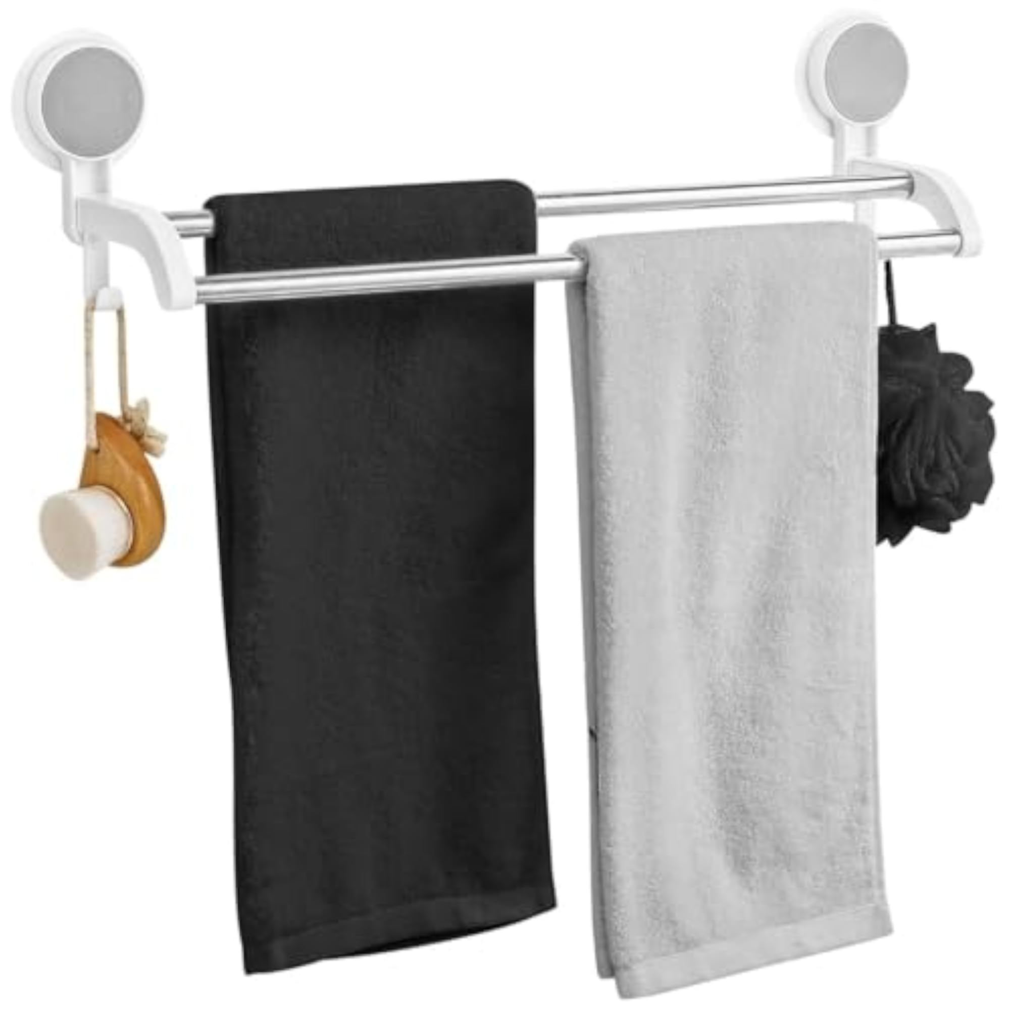 Self Adhesive Stainless Steel Double Towel Rod